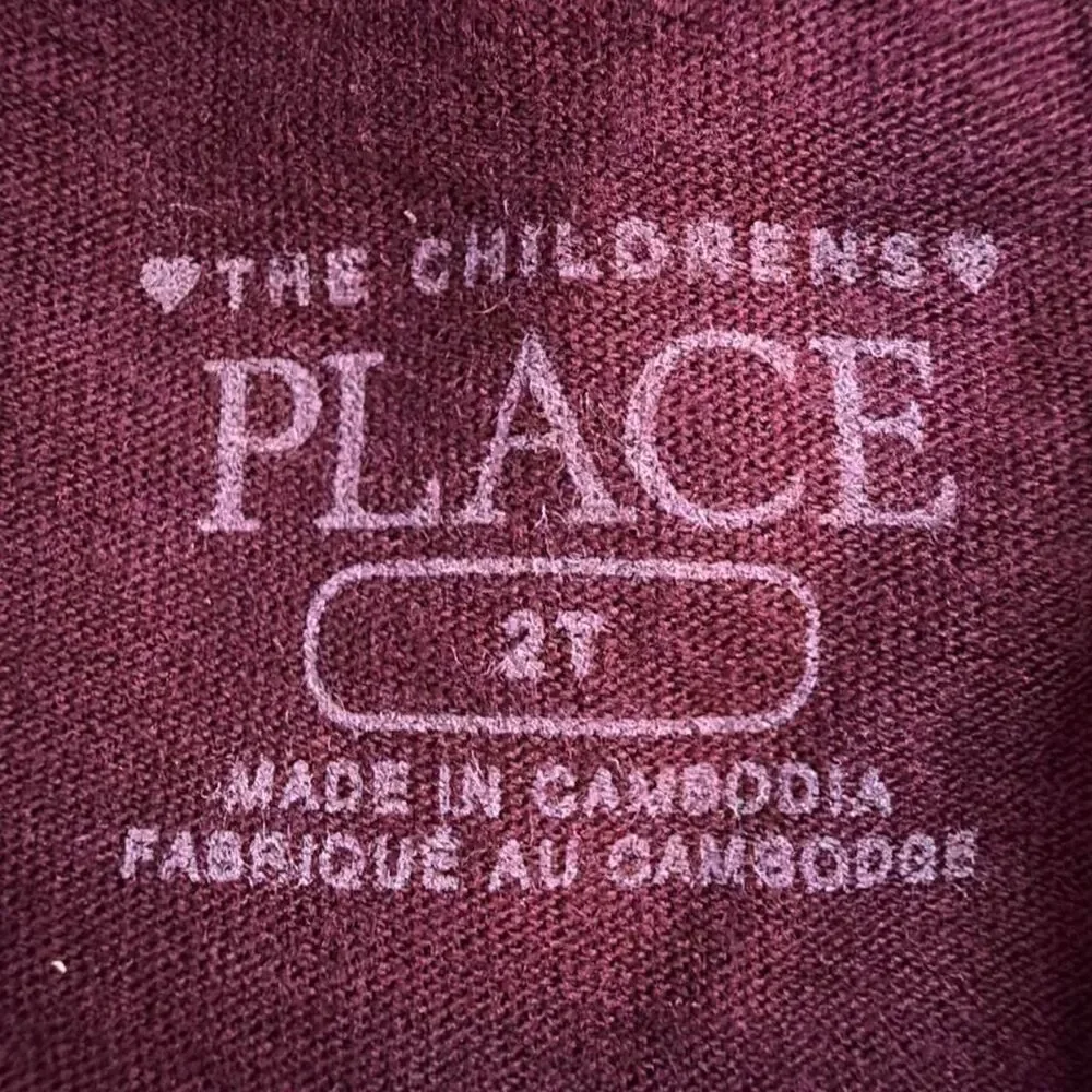 The-childrens place Burgundy and Red T-shirt- NWT - size 2T